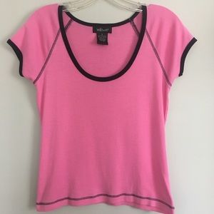Willi Smith Pink & Black Tee